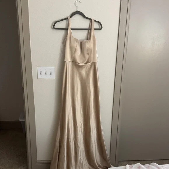 Jenny Yoo Champagne Maxi Dress - Picture 3 of 6